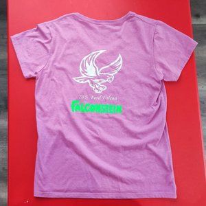 The Peregrine Racing Ford Falconstein light purple v neck Tee size L